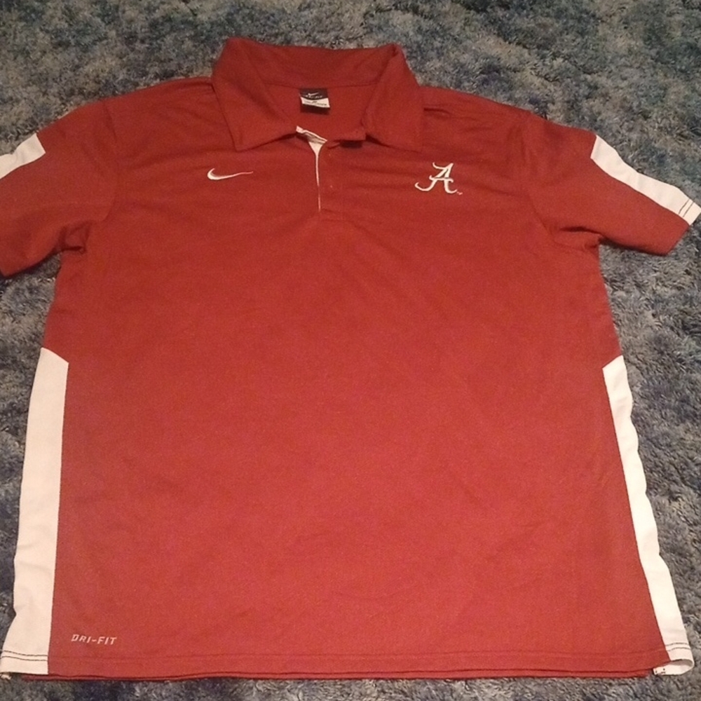 Nike Alabama Crimson Tide Xl Polo Shirt with White Details